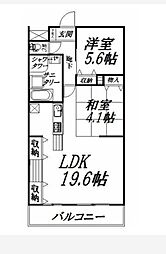 ARCO12 2LDKの間取図画像