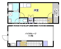 ホビープラス ワンルームの間取図画像