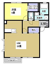 ファミーユ1 1LDKの間取図画像