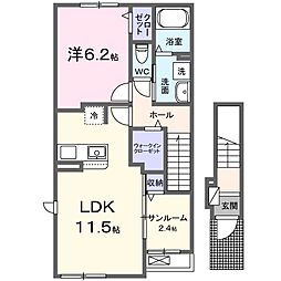 エトワール3 1LDKの間取図画像