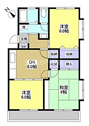 グレースウッズ 3DKの間取図画像