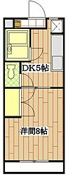 メゾーネマルク1 1DKの間取図画像