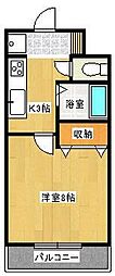 SUNRISEHILLS 1Kの間取図画像