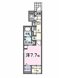 ベル オーブVII 1Kの間取図画像