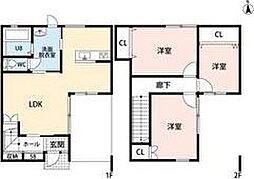(仮)東若林町キャレノワール 3LDKの間取図画像