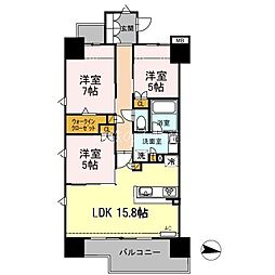 プレミスト鍛冶町 3LDKの間取図画像
