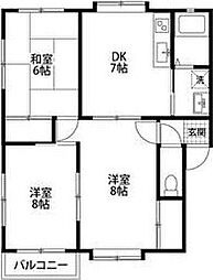 コーハウス 3DKの間取図画像