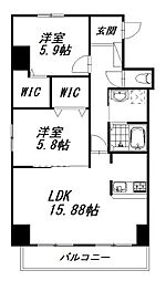 M'sドリーム10 2LDKの間取図画像