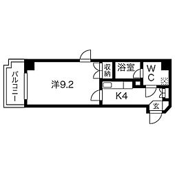 CASAMIRA北寺島 1Kの間取図画像