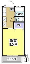 ユートピア30 1Kの間取図画像