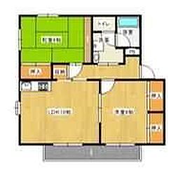 フォレスト1 2LDKの間取図画像
