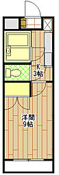 パストラーレ5 1Kの間取図画像
