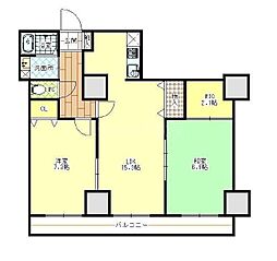 イーステージ浜松タワー棟 2SLDKの間取図画像