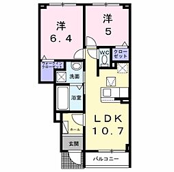 カンピドリオ 2LDKの間取図画像