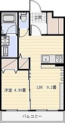ランドスケイプ 1LDKの間取図画像