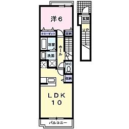 ハナミズキ 1LDKの間取図画像