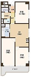 ブールバール南森町 3LDKの間取図画像