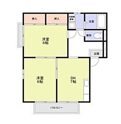 セントラルハイム 2DKの間取図画像