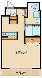 Sanpica・A 1Kの間取図画像