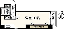 ウィンディア富士見町2番館 ワンルームの間取図画像