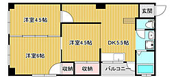 大田ビル 3DKの間取図画像