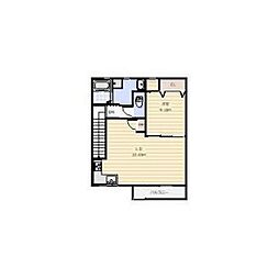 広島市安芸区船越南3丁目アパート 1LDKの間取図画像