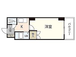 カルティエ城北通り 1Kの間取図画像