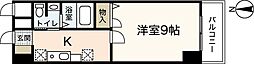 シャトー広島 1Kの間取図画像
