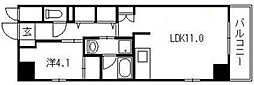 ラ・テール袋町公園前 1LDKの間取図画像