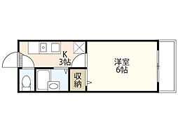 ベイサイドホーム 1Kの間取図画像