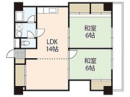 サニーヒル江波 2LDKの間取図画像