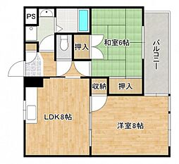 さくら 2LDKの間取図画像