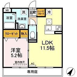 ソルフローラ 1LDKの間取図画像