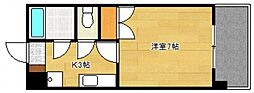 コンフォール三滝 1Kの間取図画像