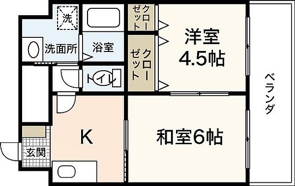 中広ミニモーク ｜広島県広島市西区中広町3丁目(賃貸マンション2DK・4階・35.14㎡)の写真 その2