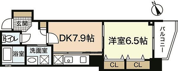 セントヒルズ上幟町 ｜広島県広島市中区上幟町(賃貸マンション1DK・2階・38.39㎡)の写真 その2