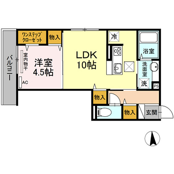 メセナ吉行 ｜広島県東広島市西条町吉行(賃貸アパート1LDK・1階・39.45㎡)の写真 その2