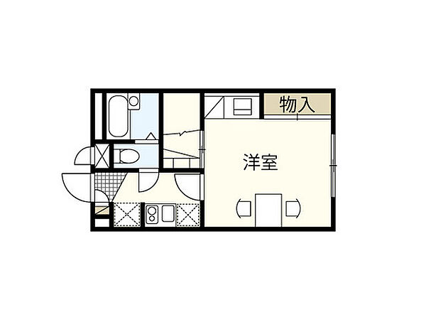 レオパレスGreen Hill ｜広島県広島市安芸区船越6丁目(賃貸マンション1K・2階・23.18㎡)の写真 その2