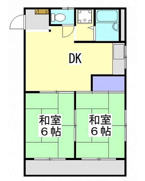 広島県広島市西区庚午北2丁目(賃貸マンション2DK・3階・43.74㎡)の写真 その2