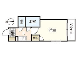 HFTビル 1Kの間取図画像