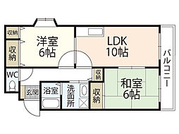 メゾン正木 2LDKの間取図画像