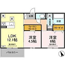 セジュールＳＴ　Ｂ棟  ｜ 広島県東広島市西条町寺家（賃貸アパート2LDK・1階・55.04㎡） その2