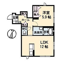 ファミール　I棟  ｜ 広島県広島市安芸区瀬野西3丁目（賃貸アパート1LDK・1階・46.55㎡） その2