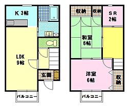 ファミーユうらた弐番館 003 ｜ 広島県広島市安芸区船越1丁目（賃貸タウンハウス2LDK・1階・65.30㎡） その2