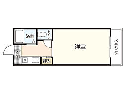マンションミコノス 1Kの間取図画像