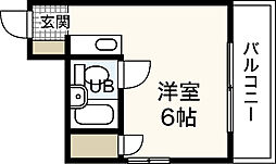 アビリオ東白島 5階ワンルームの間取り