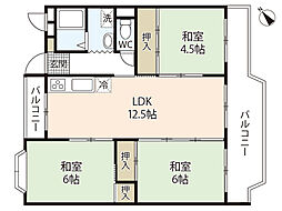 フォレスト 3LDKの間取図画像
