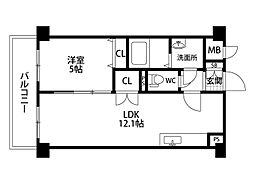 間取図画像 1LDK