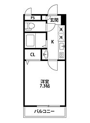 プライムステージ 1Kの間取図画像