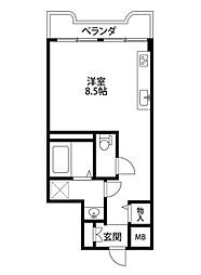 サンテラス石宮 ワンルームの間取図画像